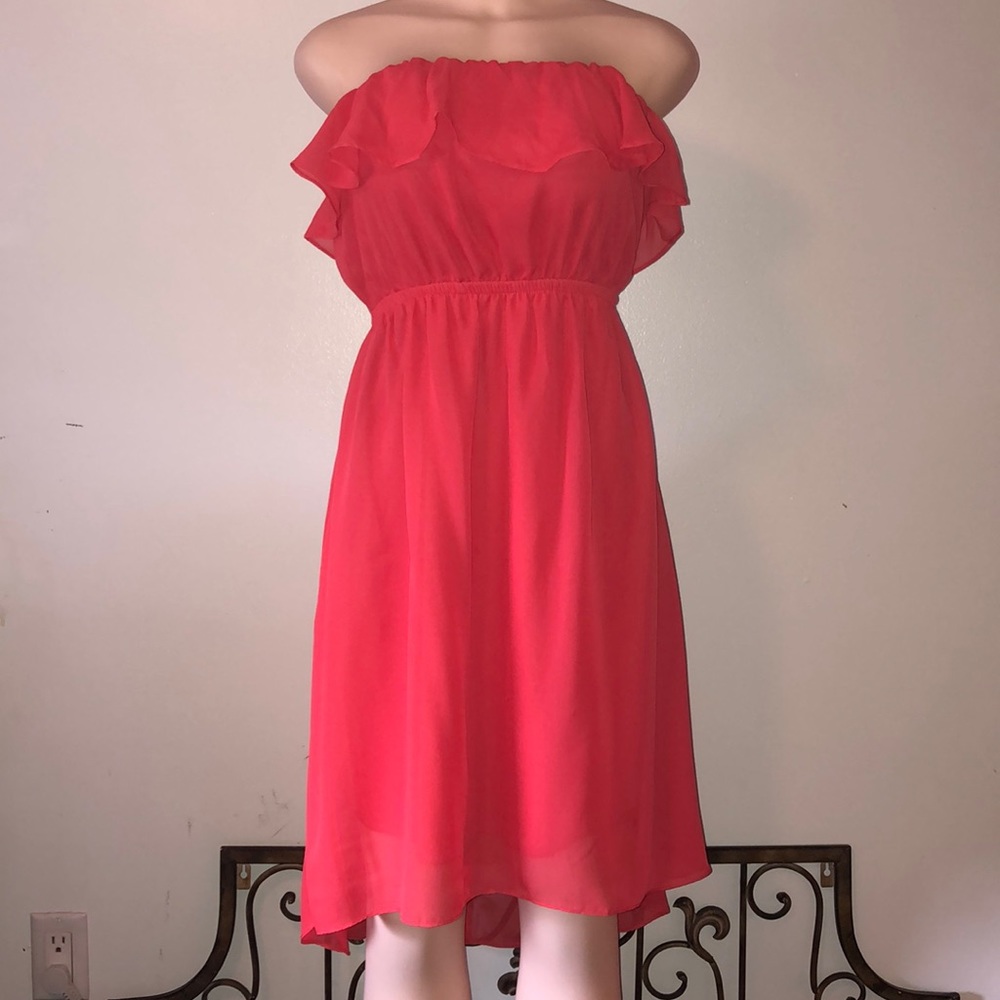 3/$15 SALE Treebarn Strapless High Low lined Dress